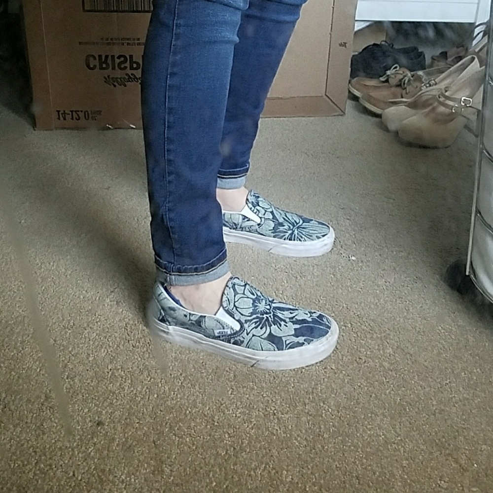 Flower Slip On Vans